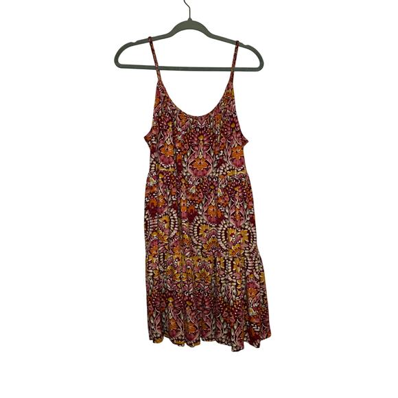Old Navy tiered boho floral knee length dress size large - Picture 1 of 5